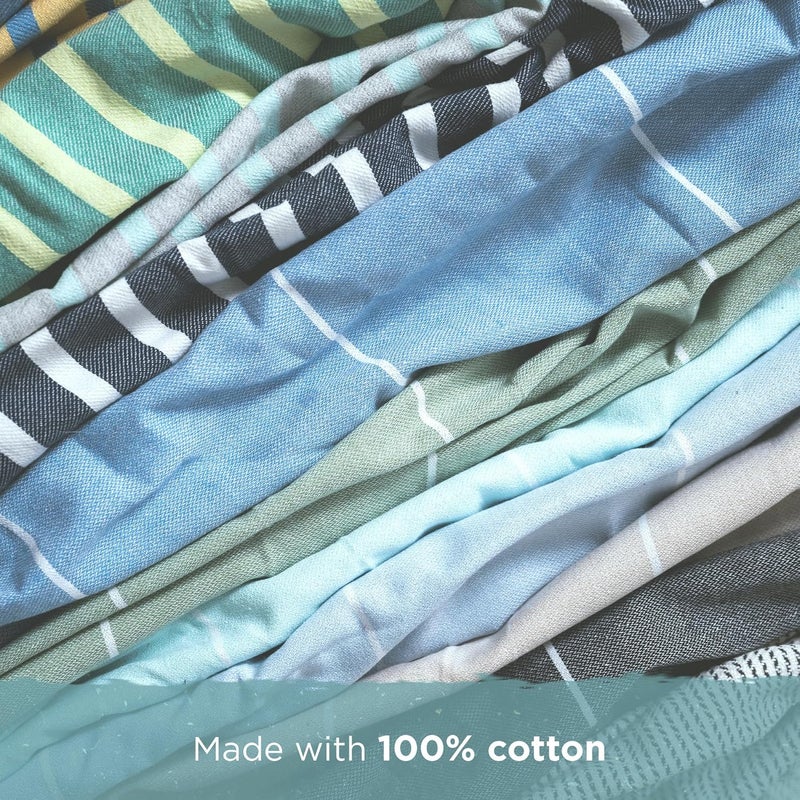 Cape Comforts Large Turkish Beach Towel, Striped Light Grey & Mint - 37'' x 67'' - Super Soft & Lightweight - Quick Dry Sand Free Travel Towels for Beach or Bath - Gifts - Image 4