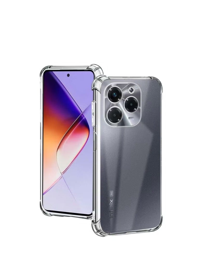 اثنين في واحد Infinix ملاحظة 40x 5G الهاتف المحمول حالة الغطاء و فيلم واقية من الشاشة - صدمة واقية شفافة رقيقة جدا تبو حماية الهاتف المحمول تغطية كاملة حساسة تعمل باللمس تشديد الزجاج فيلم واقية ، تنطبق على Infinix note40x 5G - Image 2