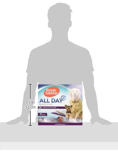 Simple Solution All Day Dog Pads, Disposable Puppy Training Pads with Lavender Scent, Leak Proof Pet Pee Pads for Indoor Potty Training, Odor Control, Quick Dry Floor Protection, 23"x24", 50 Count - Image 3