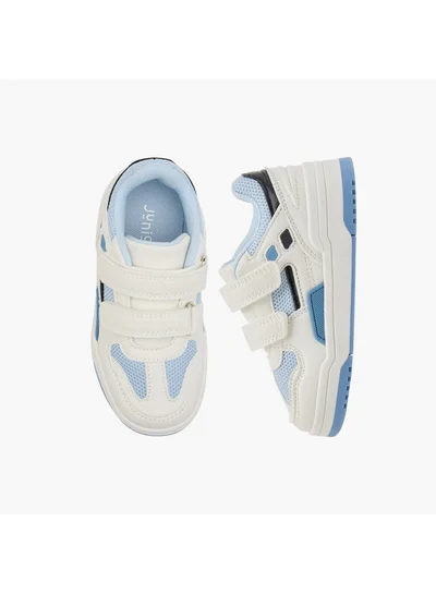 JUNIORS Boys Panelled Sneakers with Hook and Loop Closure