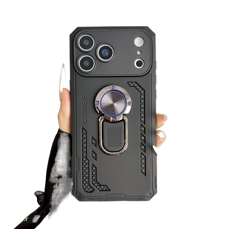 Protective Case | Shockproof Cover for iPhone 15 / 15 Plus / 15 Pro / 15 Pro Max | Black TPU+PC | Drop Protection - Image 1