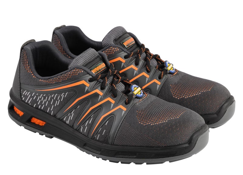 Liberty Warrior 3004-28 Safety Shoes for Men, Genuine Leather, Light Weight, Fibre Glass Toe, Industrial shoes for Men, Orange, Size-10UK - Image 1