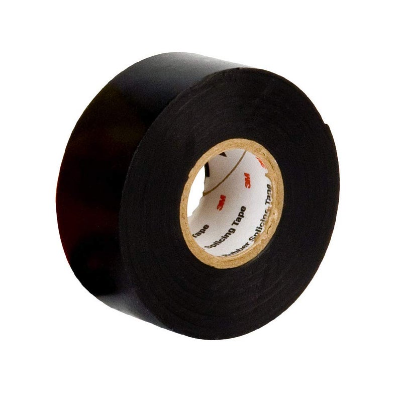 3M 3M Scotch Linerless Electrical Splicing Tape 130C for Wires and Cables, 1 in x 10 ft, Rubber Backing, Self Fusing, UV Resistance, Highly Conformable, Moisture Seal, Black, 1 Roll  - Image 1