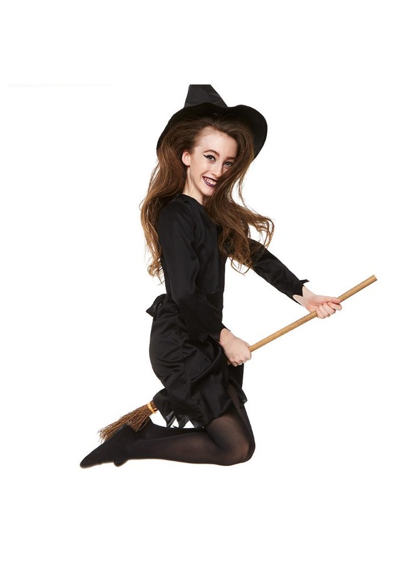 MAD TOYS Witch Sorceress Kids Halloween Costume Dress With Hat  - Image 3