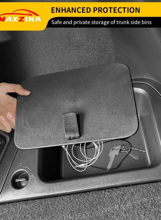 Maxzina Rear Trunk Organizer Cover Compatible with 2023 2024 2025 Honda Pilot Trunk Organizer Storage Bin Lid Left Driver Trunk Side Storage Box Cover Protector Black 7&8 Seats Pilot Accessories - Image 4