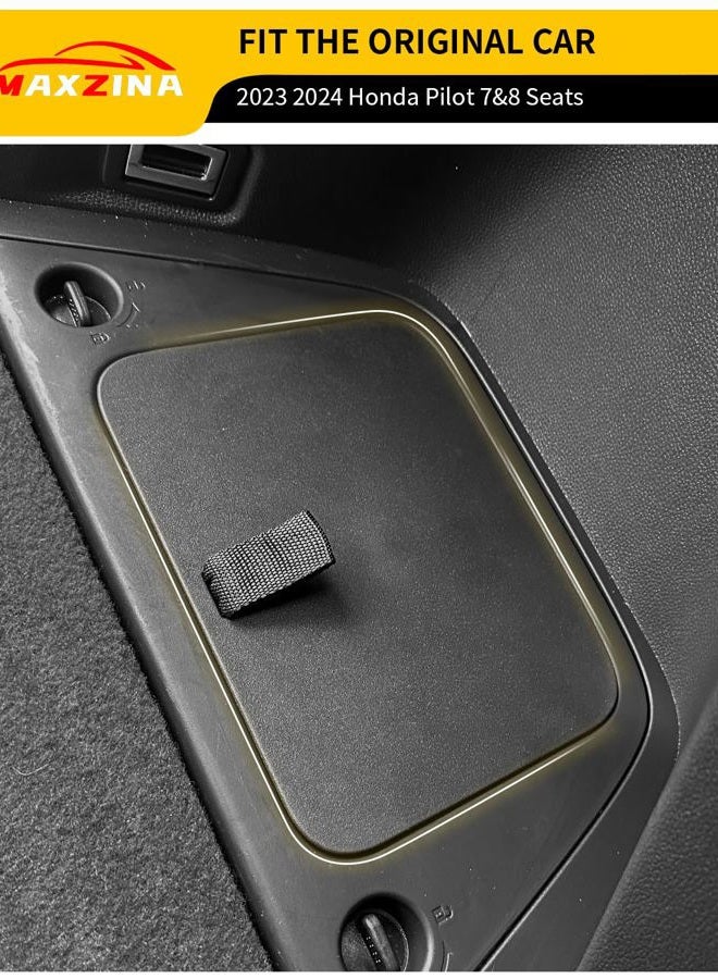 Maxzina Rear Trunk Organizer Cover Compatible with 2023 2024 2025 Honda Pilot Trunk Organizer Storage Bin Lid Left Driver Trunk Side Storage Box Cover Protector Black 7&8 Seats Pilot Accessories - Image 3