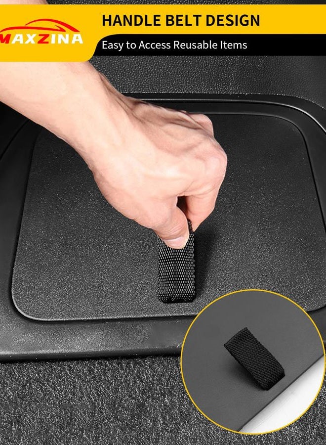 Maxzina Rear Trunk Organizer Cover Compatible with 2023 2024 2025 Honda Pilot Trunk Organizer Storage Bin Lid Left Driver Trunk Side Storage Box Cover Protector Black 7&8 Seats Pilot Accessories - Image 5