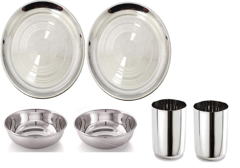 Bartan Star Stainless Steel Dinnerware & Serving Set of 6 - Image 1