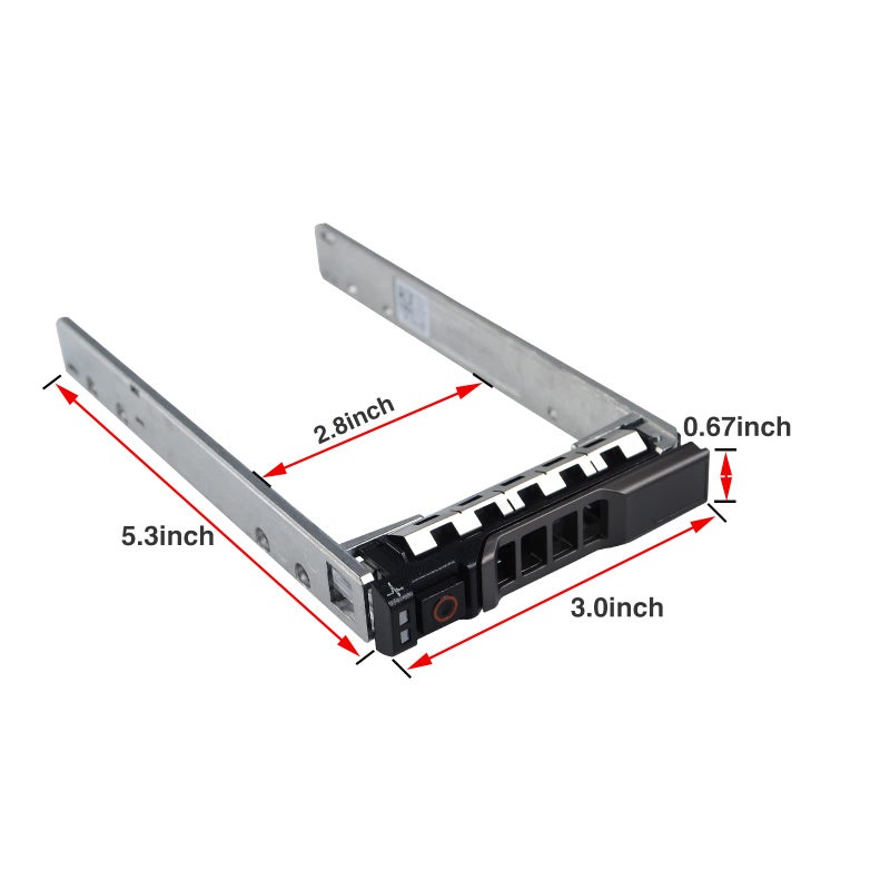 Heretom Hard Drive Tray Caddy 2.5" SSD HDD Caddy G176J 0G176J Hard Drive Bracket SAS SATA Caddy Compatible for Dell PowerEdge R720 R630 R730 R830 R930 T430 T440 T640 R720XD, 4 Pack - Image 5