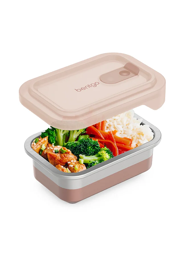 Bentgo Microsteel Heat And Eat Container Microwave - Safe , Sustainable And Reusable Stainless Steel Food Storage Container With Airtight Lid For Eco - Friendly Meal Prepping (Snack Size2 Cups)