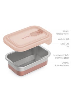 Bentgo Microsteel Heat And Eat Container Microwave - Safe , Sustainable And Reusable Stainless Steel Food Storage Container With Airtight Lid For Eco - Friendly Meal Prepping (Snack Size2 Cups)  - Image 2