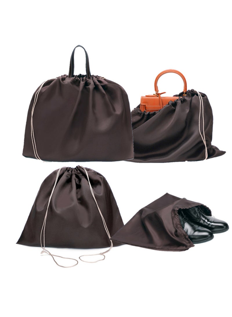 4 PCS Dust Cover Storage Bags Silk Dustproof Drawstring Bag storage pouch Satin Bags for Packaging Handbags, Purses, Shoes Boots Home Storage Bags  - Image 1