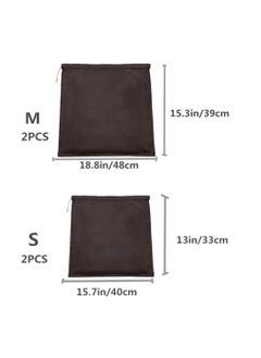 Generic 4 PCS Dust Cover Storage Bags Silk Dustproof Drawstring Bag storage pouch Satin Bags for Packaging Handbags, Purses, Shoes Boots Home Storage Bags  - Image 2