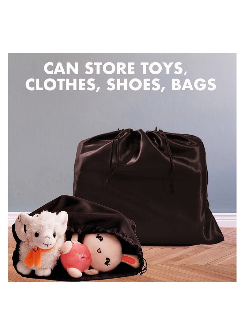 4 PCS Dust Cover Storage Bags Silk Dustproof Drawstring Bag storage pouch Satin Bags for Packaging Handbags, Purses, Shoes Boots Home Storage Bags  - Image 4