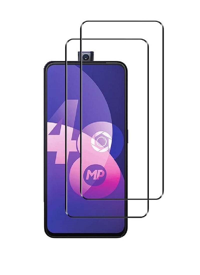 Super 2 Pieces  Tempered Glass Screen Protector Clear Designed For Oppo F11 Pro Full Screen Coverage And Bubble Free - Image 1