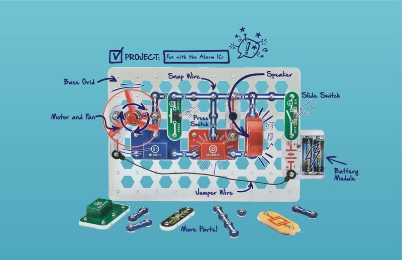 Snap Circuits Pro SC-500 Electronics Exploration Kit | Over 500 Projects Full Color Project Manual 73 + Parts STEM Educational Toy for Kids 8 - Image 3