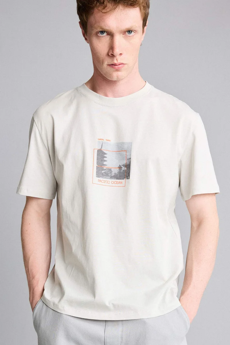 DeFacto Regular Fit Printed Short Sleeve T-Shirt