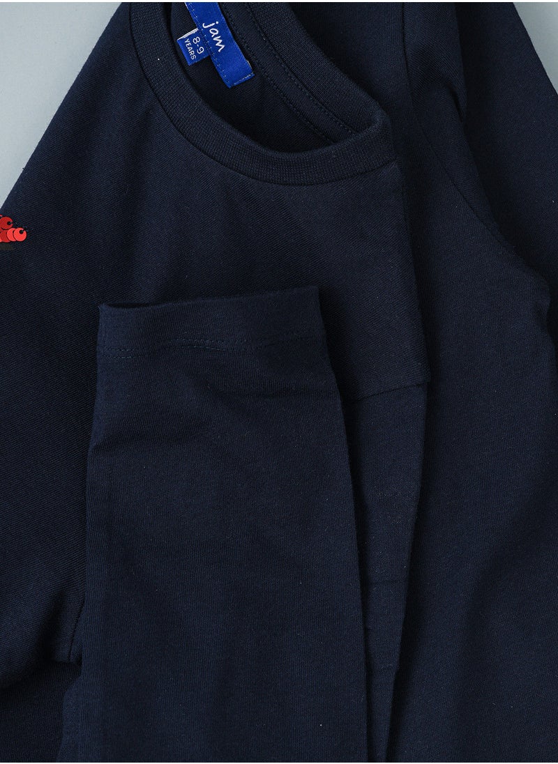 JAM Knit f/slv t-shirt with print at front  - Image 4