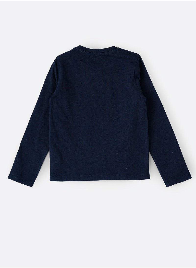 JAM Knit f/slv t-shirt with print at front  - Image 2