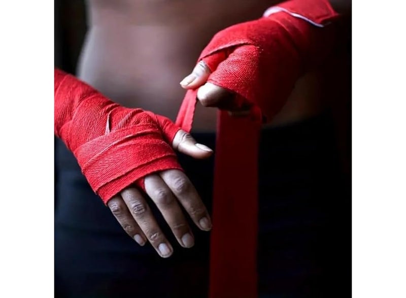 Bandage Boxing Hand Wraps, Semi-Elastic Boxing Hand Wraps with Thumb Loop (Multi-Color) - Image 2