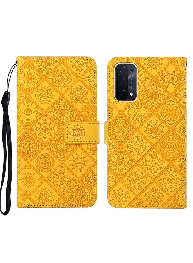 S-TOP Case For OPPO A74 5G Ethnic Style Embossed Pattern Leather Phone Case - Image 1