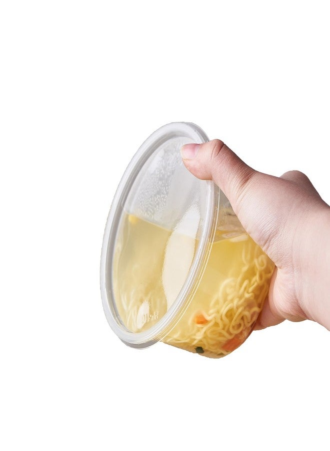 FULING [50 Set - 16 oz. Plastic Deli Disposable Food Storage Containers With Airtight Lids - Image 3