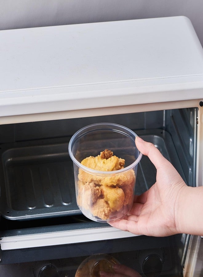 FULING [50 Set - 16 oz. Plastic Deli Disposable Food Storage Containers With Airtight Lids - Image 4
