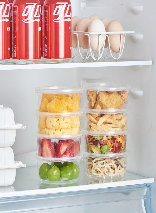 FULING [50 Set - 16 oz. Plastic Deli Disposable Food Storage Containers With Airtight Lids - Image 5