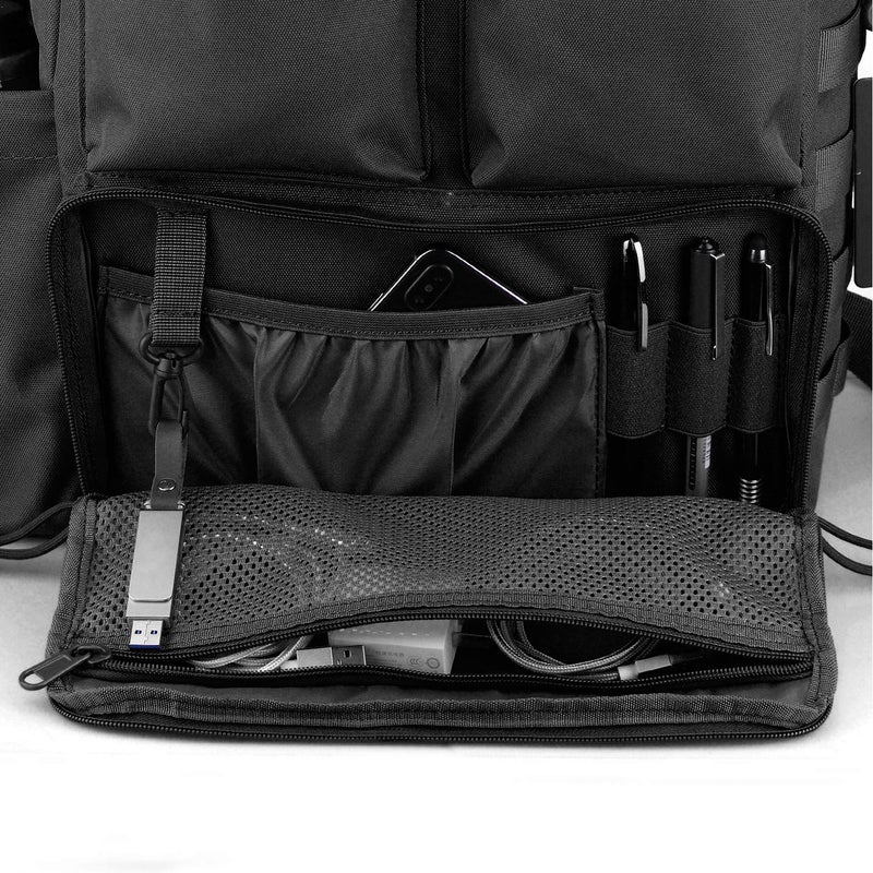 FRTKK Tactical Messenger Bag Military MOLLE Sling Shoulder Pack Briefcase Laptop Assault Gear Handbags Utility Carry Satchel (Black, 17.3 inch) - Image 5