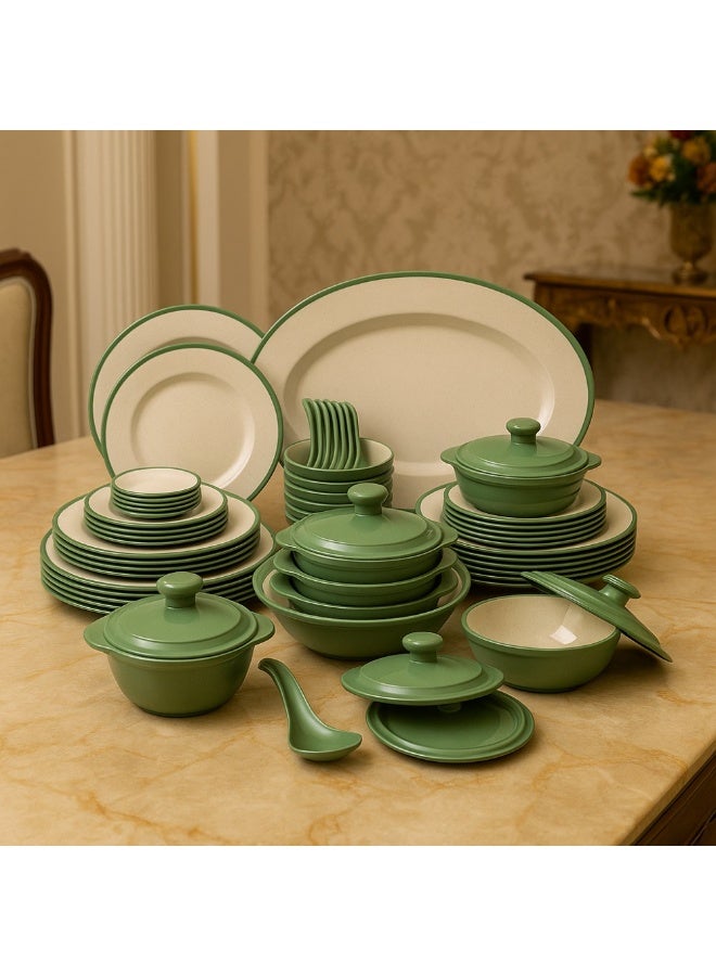 سي سي بن شيهون طقم سفرة 57 قطعة من الميلامين العالي الجودة و الأمن في الميكرويف - Image 1