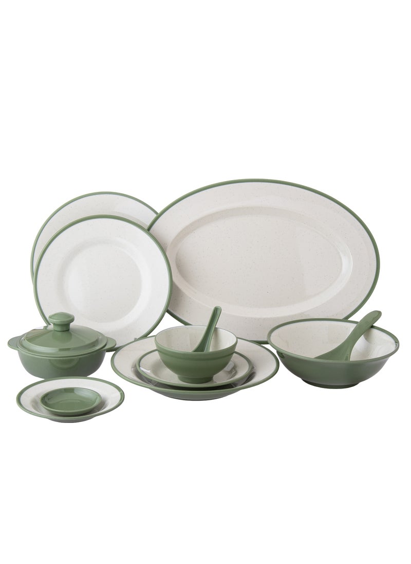CC Bin Shihon 57-Piece Dinner Set Made of High Quality Melamine, Safe in Dishwasher and Microwave  - Image 2