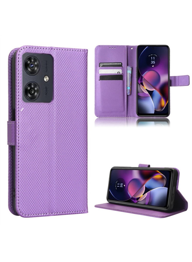 Motorola G54 5G Phone Case Cover with Full Body Camera Len Protector PU Leather Wallet Card Holder Shockproof Protective Back Cover with Release Hand Phone Holder Daily Video Kickstand  - Image 2