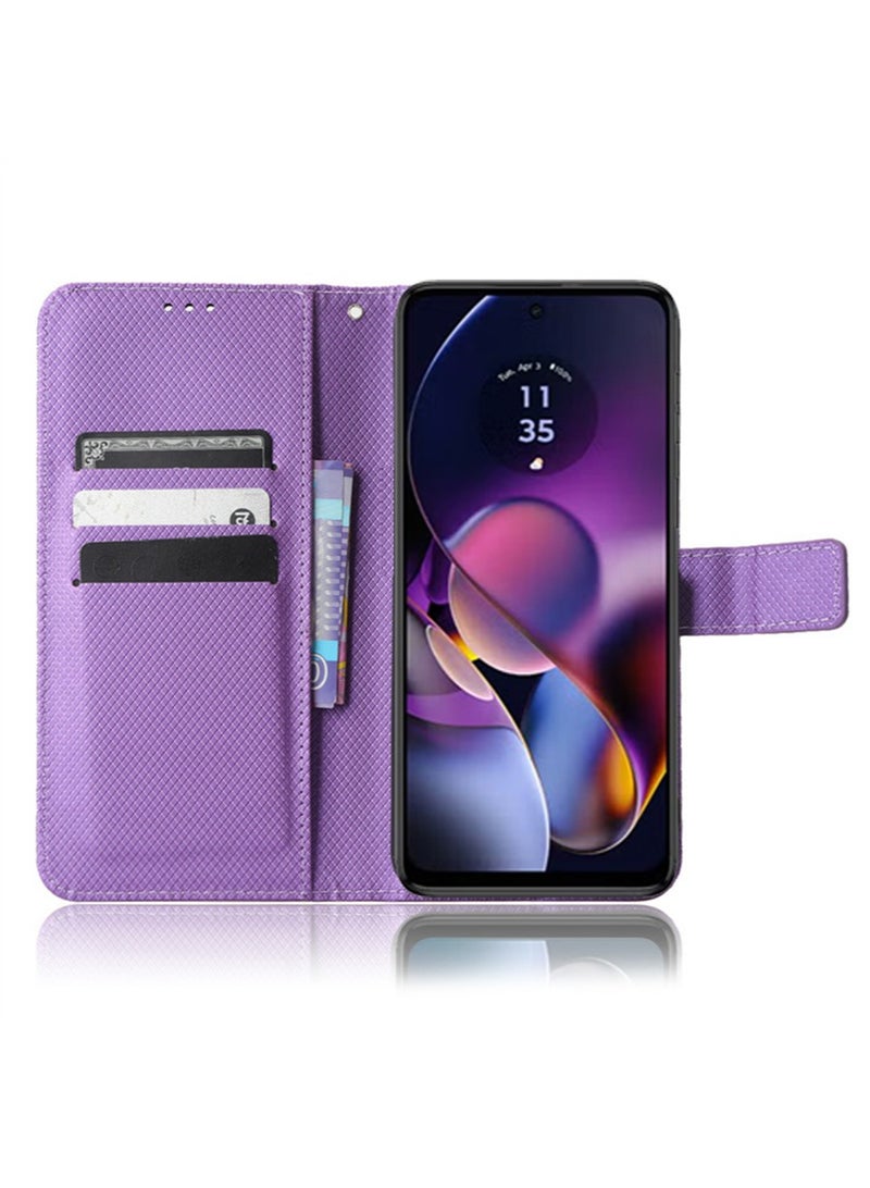 Motorola G54 5G Phone Case Cover with Full Body Camera Len Protector PU Leather Wallet Card Holder Shockproof Protective Back Cover with Release Hand Phone Holder Daily Video Kickstand  - Image 4