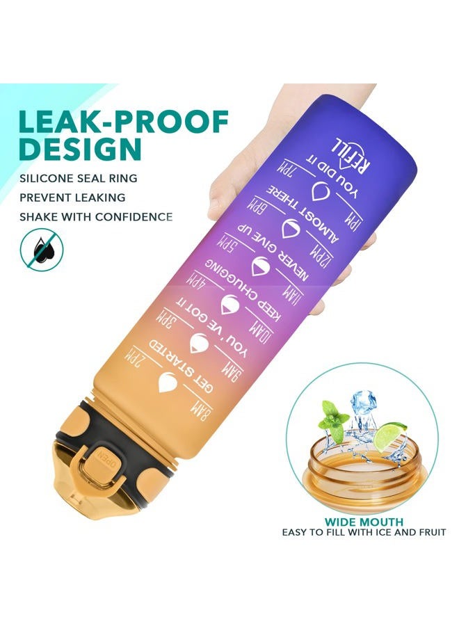 Enerbone 32 oz Water Bottle with Times to Drink and Straw, Motivational Drinking Water Bottles with Carrying Strap, Leakproof BPA & Toxic Free, Ensure You Drink Enough Water for Fitness Gym Outdoor - Image 4
