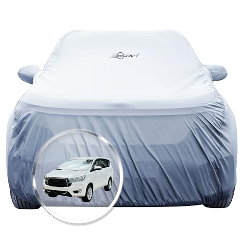 NEODRIFT 'SilverTech' Car Cover for Toyota Innova Crysta (100% Water-Resistant, All Weather Protection, Tailored Fit, Precision-Fit & Breathable Fabric) (Colour: Silver) - Image 1