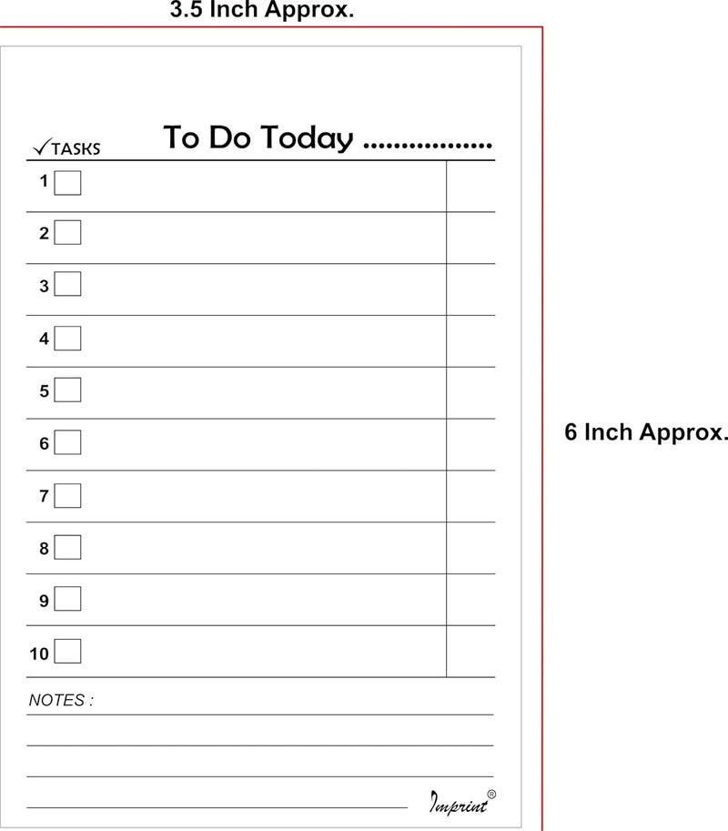 Imprint to-Do List Cards 3.5 x 6 Approx Inches White and Thick Sheets, Pack of 100 - Image 3