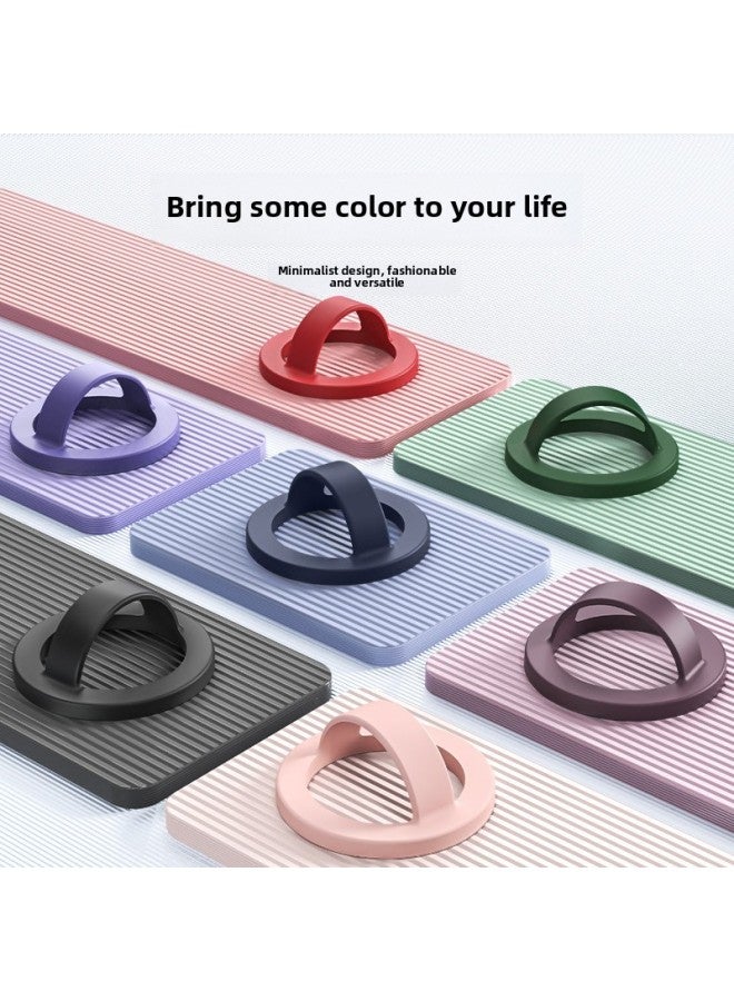 Suitable For Apple 15 Mobile Phone Back Sticker Liquid Silicone Strong Magnetic Bracelet Mobile Phone Bracket Ring Buckle Support Desktop-Color:Black - Image 5
