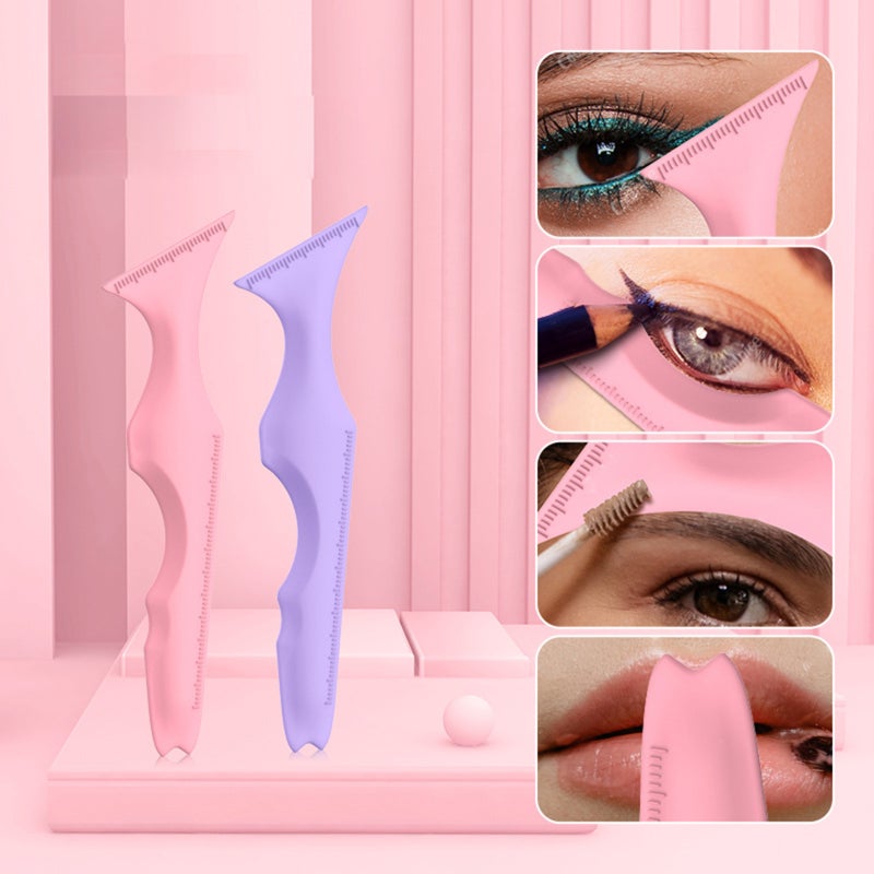 5 in 1 Silicone Eyeliner Stencils for Winged Tip Eyeliner Reusable Eyeliner Eyebrow Eye Shadow Stencil Lazy Quick Eye Makeup Tool - Image 4
