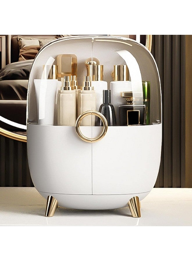 Azelf Dustproof Cosmetic Storage Box, Cosmetics Skincare Jewelry Lipstick Organizer, Multi-Function Makeup Case, Makeup Organizer Box for Vanity, Dresser, Bedroom Countertop - Image 1