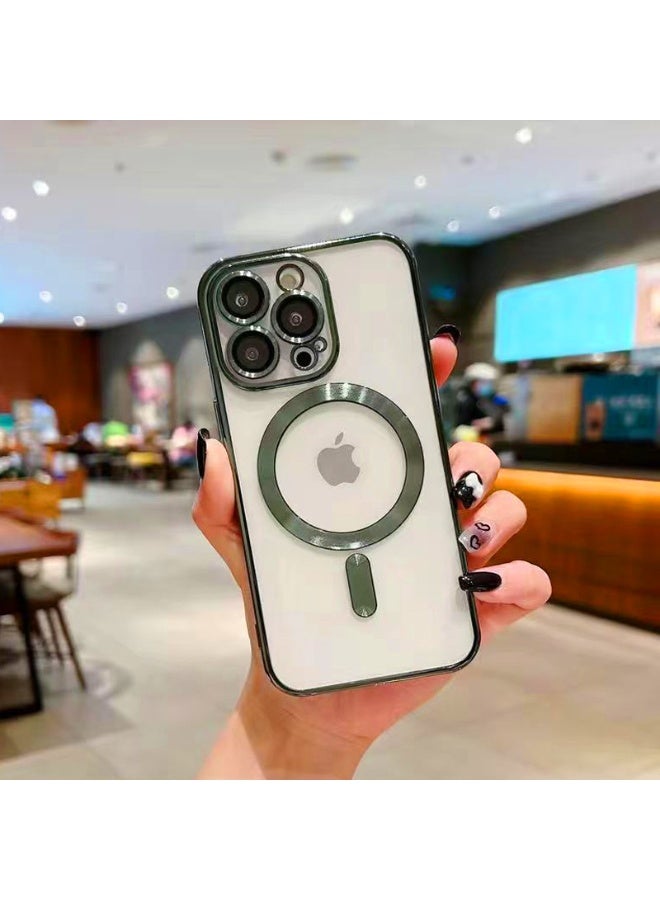 NIBEMINENT Protection Case With Magsafe For iPhone 14 Pro Max, Cangling Green