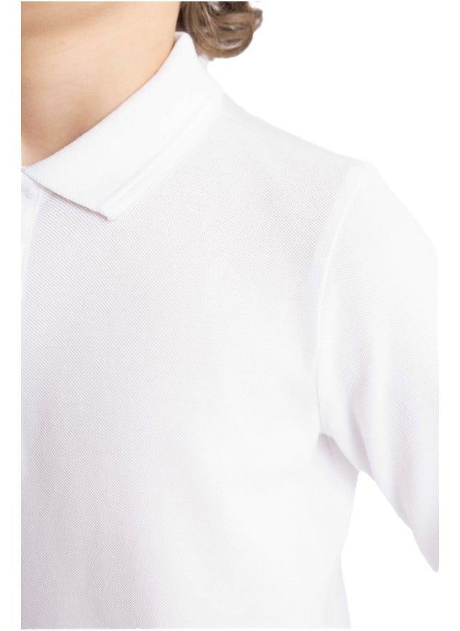 DeFacto - Boy Regular Fit Polo Neck Knitted Long Sleeve Polo T-Shirt - Image 1