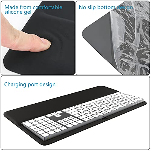 HONKID Keyboard Wrist Rest for Magic Keyboard 2 with Numeric Keypad(MQ052LL/A, A1843) and Magic Keyboard with Touch ID(‎MK2C3LL/A), Slim Keyboard Wrist Rest Relieve Pain & Fatigue - Image 4
