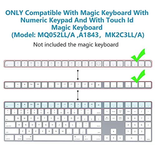 HONKID Keyboard Wrist Rest for Magic Keyboard 2 with Numeric Keypad(MQ052LL/A, A1843) and Magic Keyboard with Touch ID(‎MK2C3LL/A), Slim Keyboard Wrist Rest Relieve Pain & Fatigue - Image 2