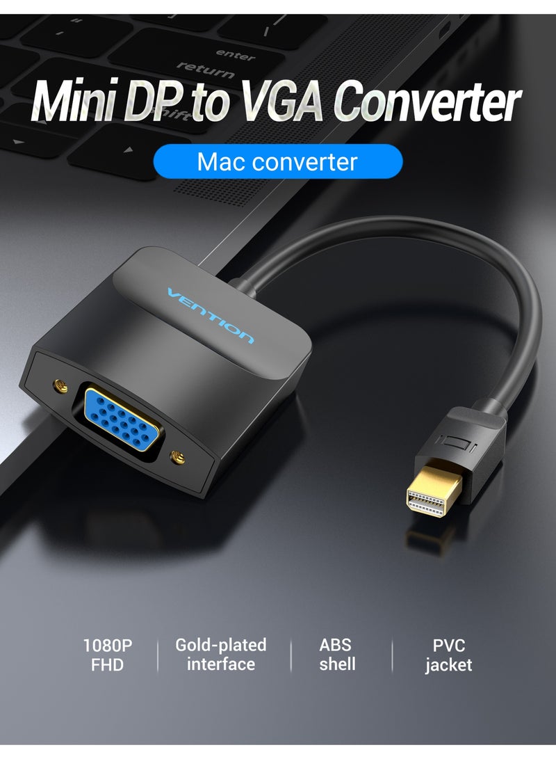 VENTION Mini DP to VGA Converter 0.15M Black Model # HBDBB - Image 2