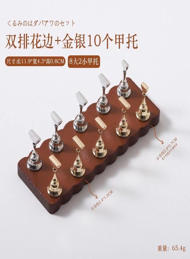 BOLT BEE Nail Holder for Painting Nails Super Magnetic Nail Stand for Press on, Home & Salon (short brown) - Image 2