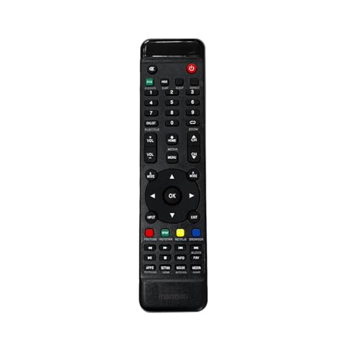 marman® Compatible with Intex TV Remote Control Original Model SH3204 SH4004 Suitable for LED LCD Tv Non Voice Command - Match Exactly with Existing Remote Key by Key for Better Performance - Image 1