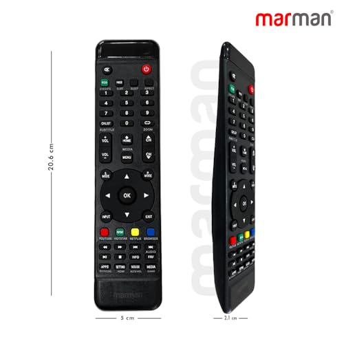 marman® Compatible with Intex TV Remote Control Original Model SH3204 SH4004 Suitable for LED LCD Tv Non Voice Command - Match Exactly with Existing Remote Key by Key for Better Performance - Image 4