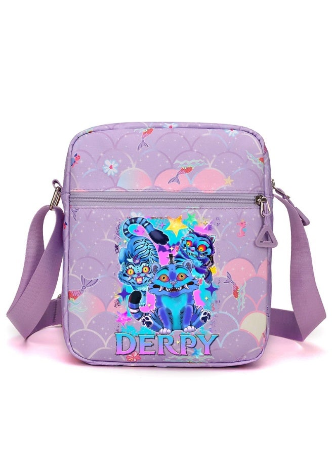 general حقيبة كتف مطبوعة لمجموعة فتيات الشيطان من K-pop للنساء، حقيبة عبر الجسم، حقيبة مدرسية للطلاب، حقيبة حرم جامعي