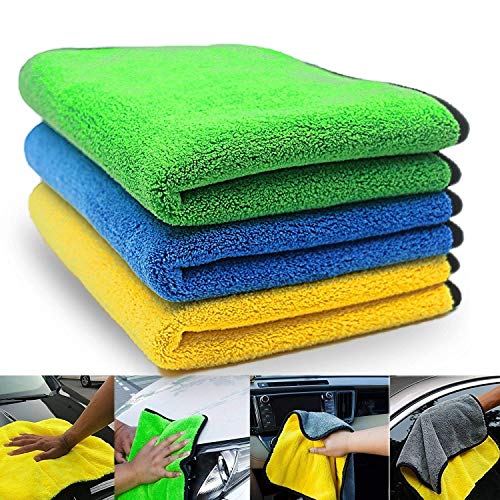 OAN All Purpose Microfiber Cloth for Cleaning, Dusting, Detailing & Polishing All Vehicles, Office, Kitchen, Home | 800 GSM | 80X50 cm Pack of 3 - Image 2