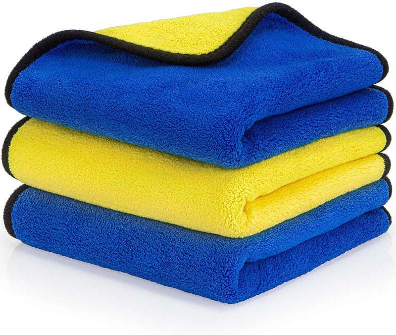 OAN All Purpose Microfiber Cloth for Cleaning, Dusting, Detailing & Polishing All Vehicles, Office, Kitchen, Home | 800 GSM | 80X50 cm Pack of 3 - Image 1